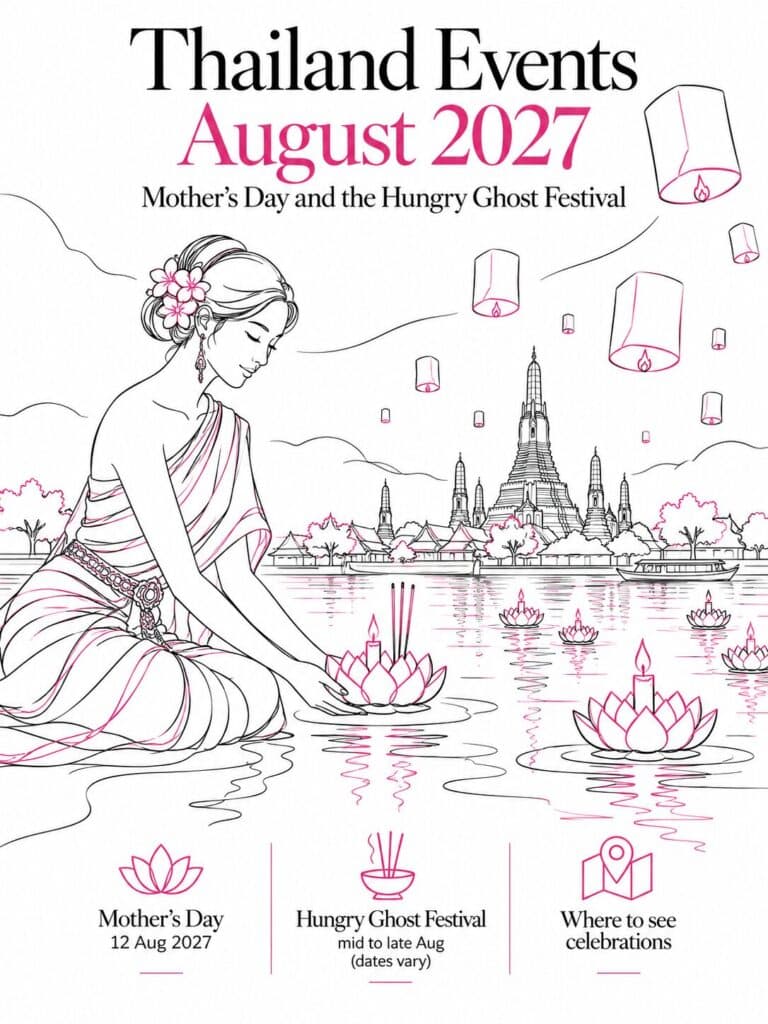 Thailand Events August 2027: Mother’s Day and the Hungry Ghost Festival