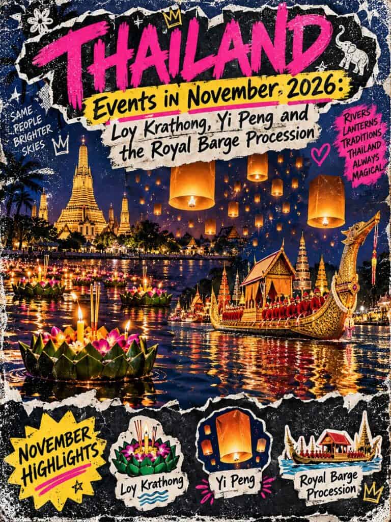 Thailand Events in November 2026: Loy Krathong, Yi Peng and the Royal Barge Procession