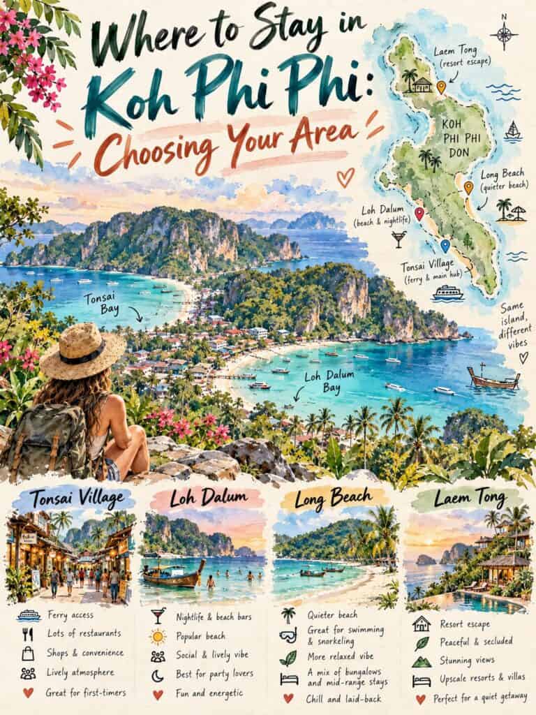 Where to Stay in Koh Phi Phi: Choosing Your Area